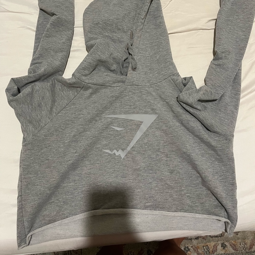 Grey Cropped Gymshark Hoodie